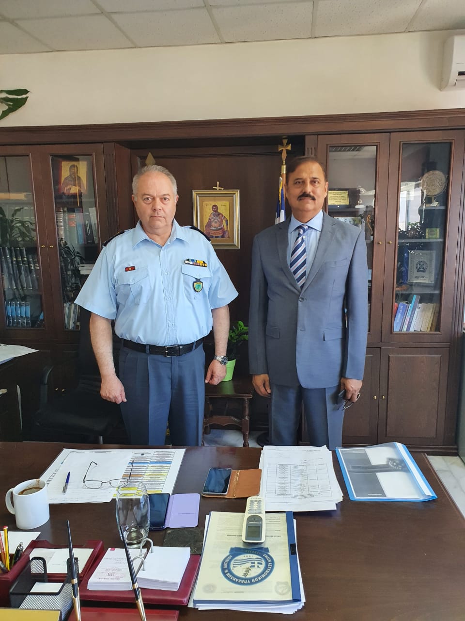The Ambassador of Pakistan to Greece, met with General, Police Chief of Crete.